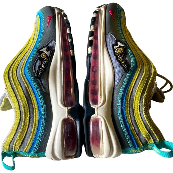 NIKE AIR MAX 97 SE AIR SPRUNG SNEAKERS Iron Grey Size 7 Pre-Owned Colorful - Picture 2 of 16